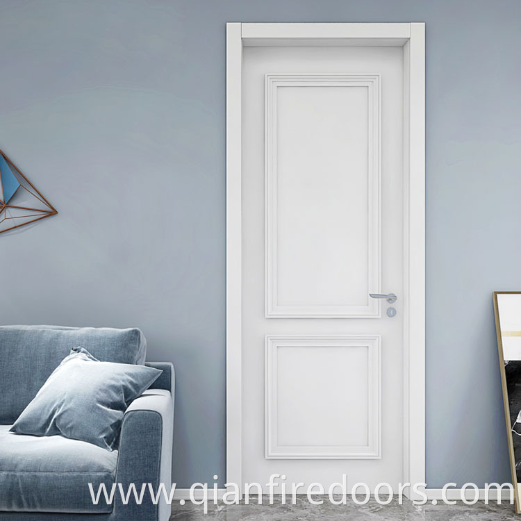 Modern design fire rated WPC door white PVC interior door